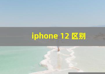 iphone 12 区别